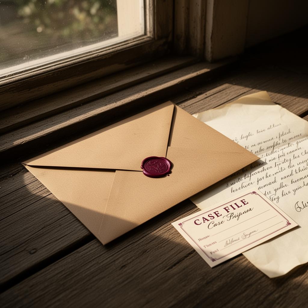 An OllyPost kraft envelope with wax seal awaiting opening